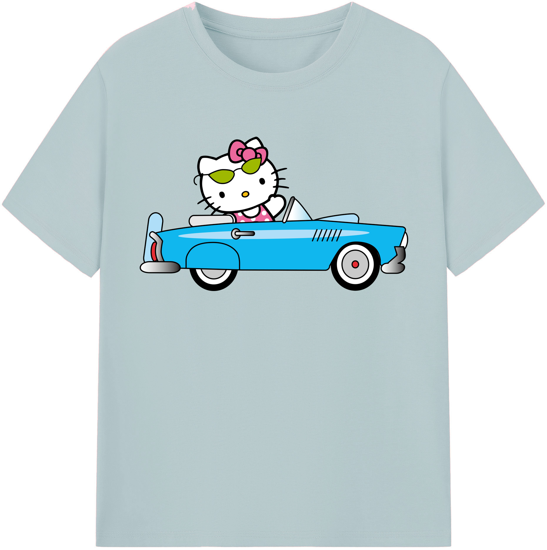 （画像用） Hello Kitty ハローキティ 綿100％半袖Tシャツ（フロントプリント）